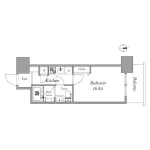 アドバンス江坂ラシュレの間取り図