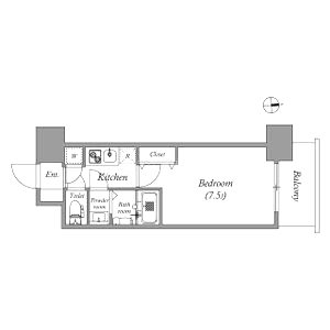 アドバンス江坂ラシュレの間取り図