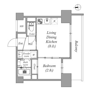 アドバンス江坂ラシュレの間取り図