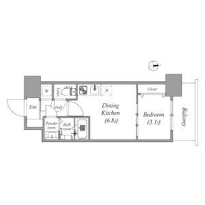 アドバンス江坂ラシュレの間取り図