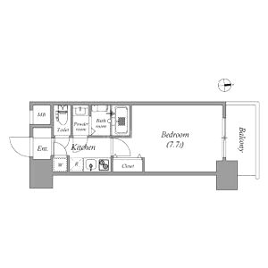 アドバンス江坂ラシュレの間取り図