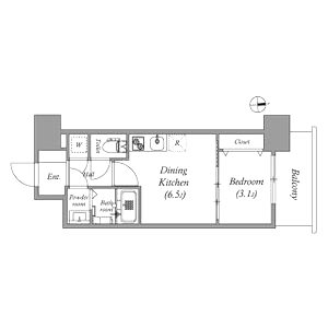 アドバンス江坂ラシュレの間取り図