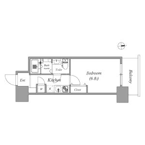 アドバンス江坂ラシュレの間取り図