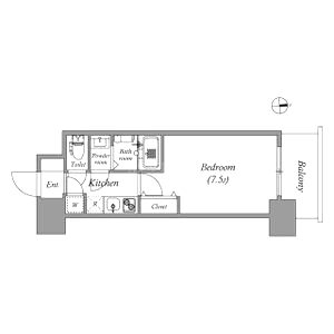 アドバンス江坂ラシュレの間取り図