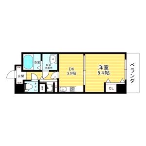 アウラ新深江の間取り図