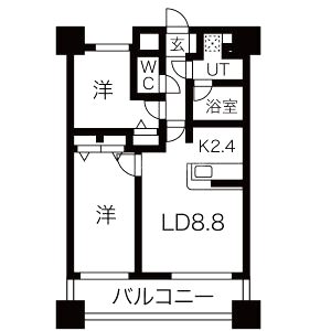 セレッソコートリバーサイドOSAKAの間取り図