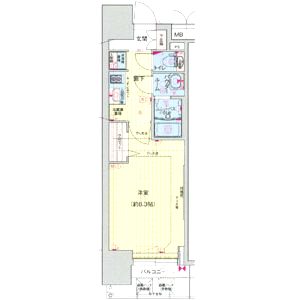 プレサンス心斎橋ソレイユの間取り図
