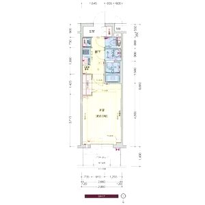 プレサンス心斎橋ソレイユの間取り図