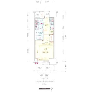 プレサンス南堀江ザ・センスの間取り図