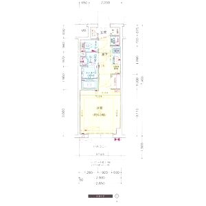 プレサンス南堀江ザ・センスの間取り図