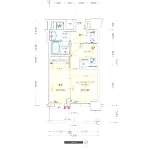 プレサンス南堀江ザ・センスの間取り図
