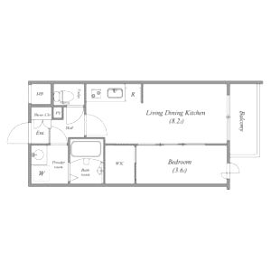 AFFLUENCE難波EASTの間取り図