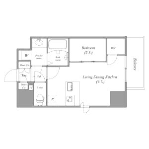 AFFLUENCE難波EASTの間取り図