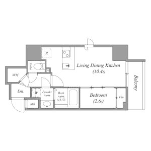 AFFLUENCE難波EASTの間取り図