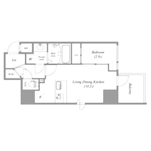 AFFLUENCE難波EASTの間取り図