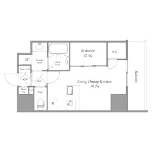 AFFLUENCE難波EASTの間取り図