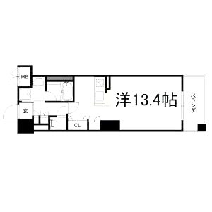 クリスタルグランツ西大路三条の間取り図