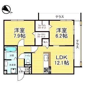セジュールウェストの間取り図