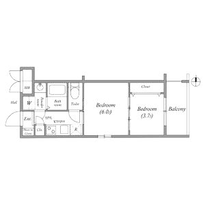CREST TAPP京都二条の間取り図