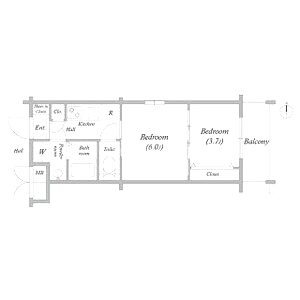 CREST TAPP京都二条の間取り図