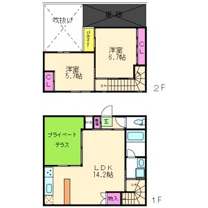 コートハウスMの間取り図