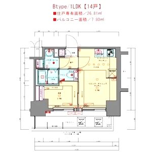 プレサンス兵庫駅前の間取り図