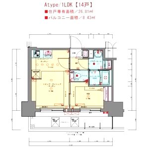 プレサンス兵庫駅前の間取り図
