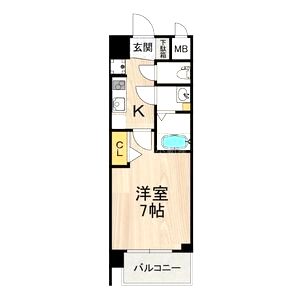 スプランディッド難波SOUTHの間取り図