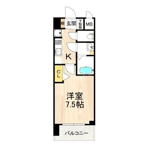 スプランディッド難波SOUTHの間取り図