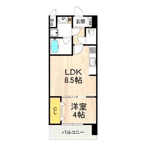 スプランディッド難波SOUTHの間取り図