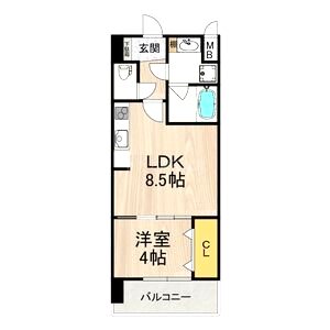スプランディッド難波SOUTHの間取り図