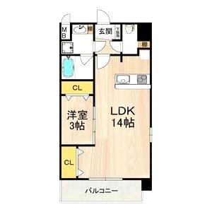 スプランディッド難波SOUTHの間取り図