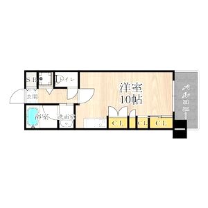 スプランディッド難波SOUTHの間取り図