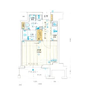 ジアコスモ大阪城南の間取り図