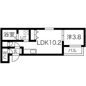 レジデンスコート深江橋の間取り図