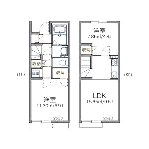 レオネクストあおぞら東の間取り図