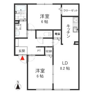 クロワール Aの間取り図