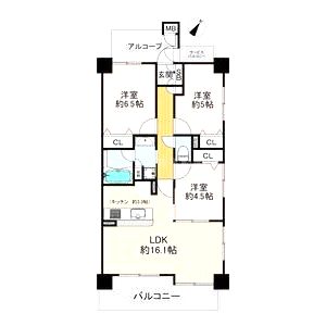ワコーレ神戸本山中町の間取り図