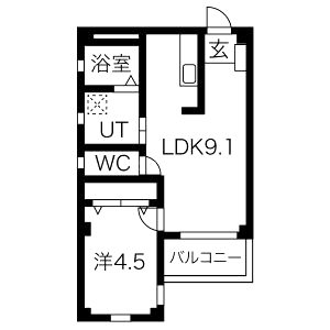 ナイスコーポ豊津の間取り図