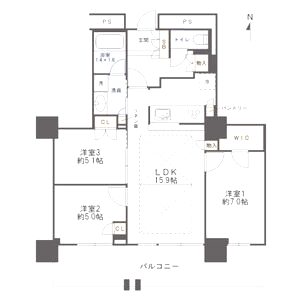 レジデンス梅田ローレルタワーの間取り図