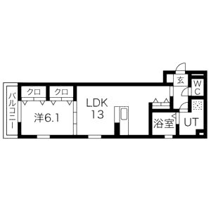 ベル・クローバー嵯峨野の間取り図