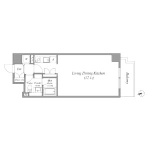 南堀江アパートメントシエロの間取り図