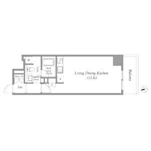 南堀江アパートメントシエロの間取り図