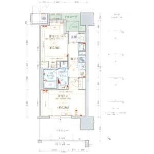 エステムプラザ神戸西Vミラージュの間取り図