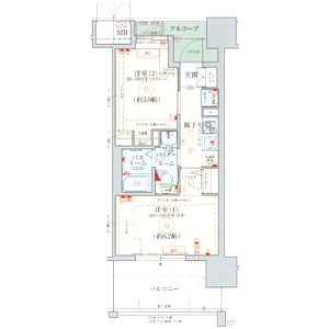 エステムプラザ神戸西Vミラージュの間取り図