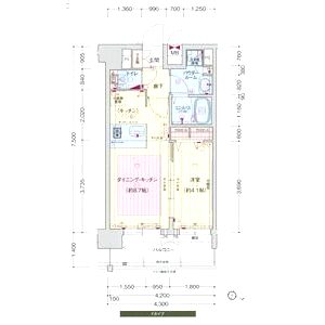 プレサンス梅田北ザ・ライブの間取り図