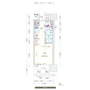 プレサンス梅田北ザ・ライブの間取り図