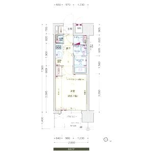 プレサンス梅田北ザ・ライブの間取り図