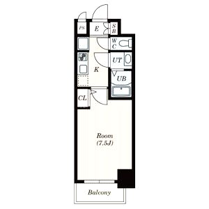 Rainbow Court南堀江(レインボーコート南堀江)の間取り図