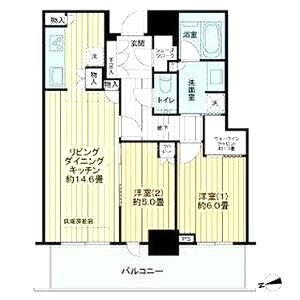 グランドメゾン新梅田タワー ザ・クラブレジデンスの間取り図